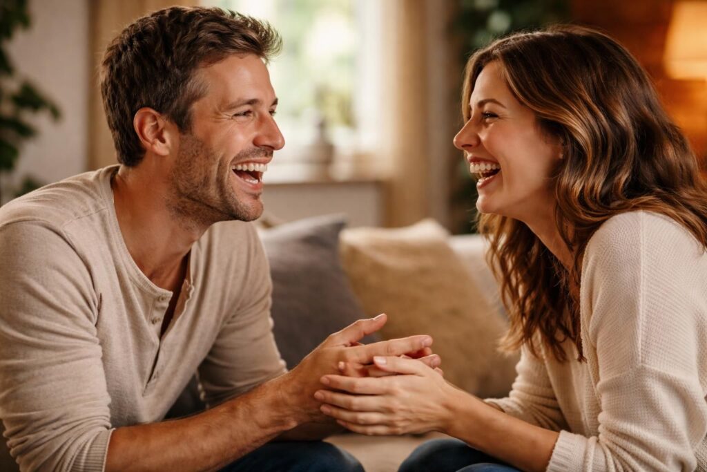 découvrez comment le rire peut renforcer la communication dans un couple de gelotophiles et favoriser une relation plus joyeuse et complice.