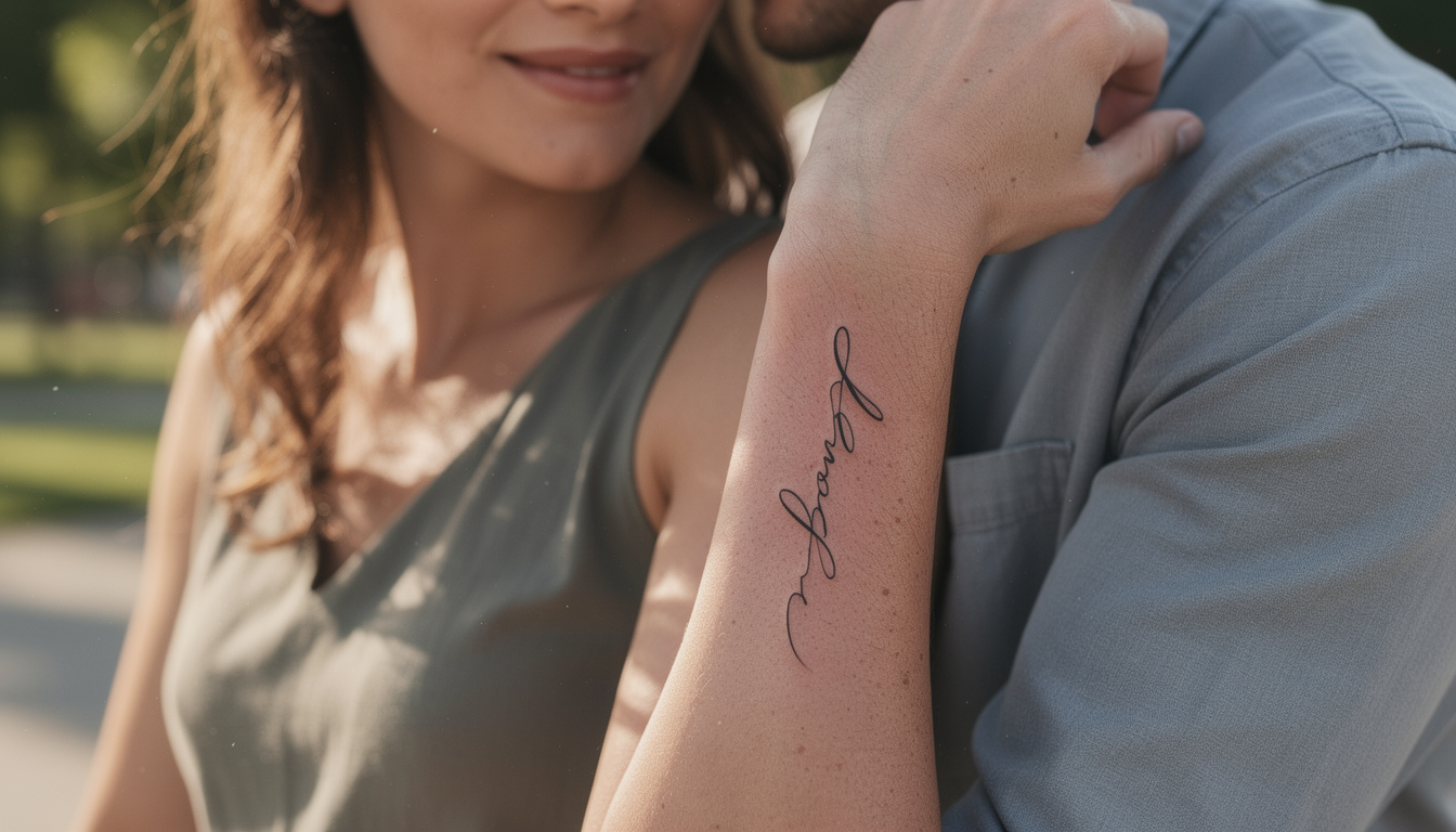 exprimez votre amour éternel avec une phrase d'amour unique en tatouage, symbole intime et personnalisé de votre relation.