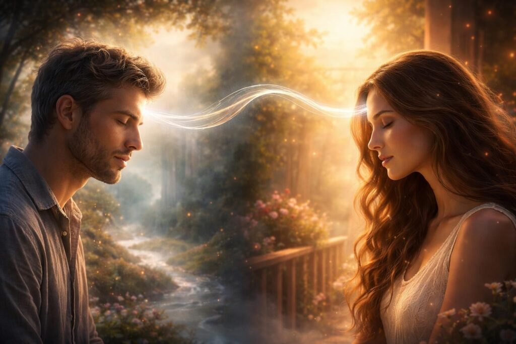 découvrez la signification profonde de l'expression 'tu es dans mes pensées' et explorez le lien spirituel unique qui unit deux personnes à travers ces mots.