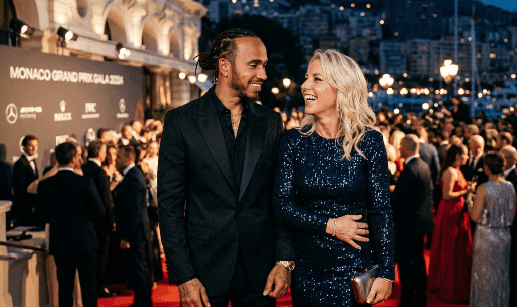 Lewis Hamilton en couple