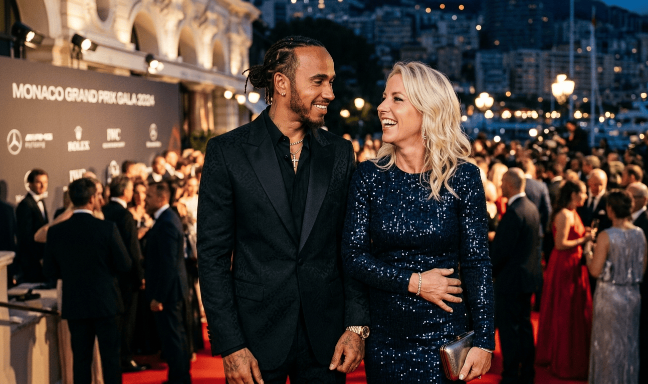 Lewis Hamilton en couple