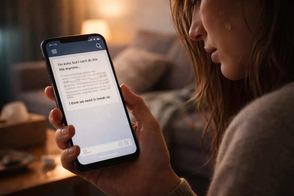 découvrez comment les messages de rupture allient technologie et émotions, naviguant entre communication digitale et sentiments humains.