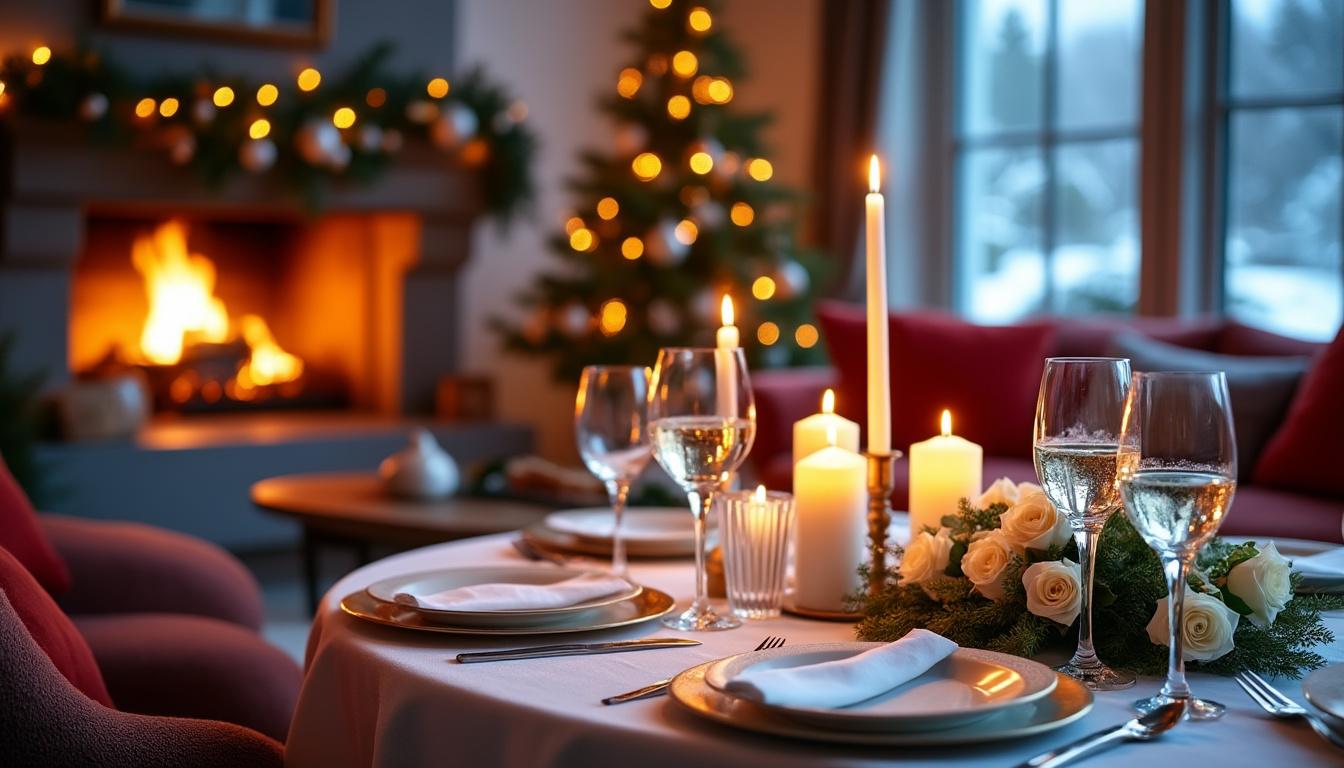 célébrez le nouvel an en amoureux à la maison avec des idées de décorations festives et romantiques pour une soirée inoubliable.