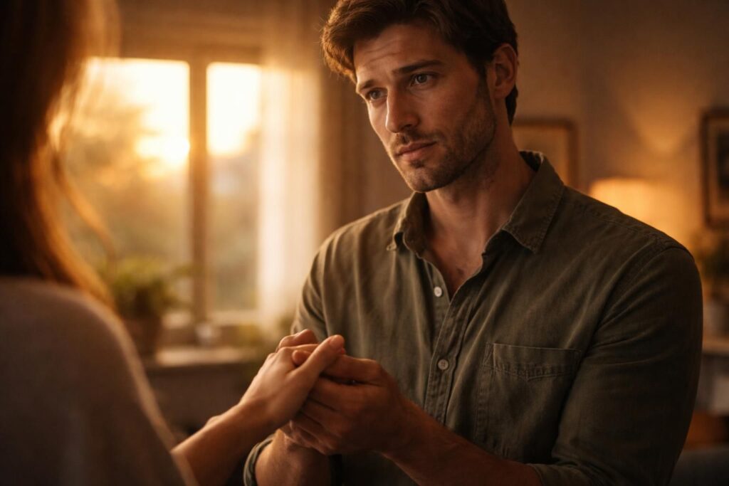 explorez la signification profonde derrière les mots "mon amour" prononcés par un homme et découvrez le poids des promesses qu'ils portent.