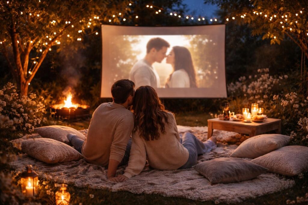 découvrez comment créer une ambiance romantique parfaite pour vos rencontres grâce à un écran de projection. idées déco, lumière douce et films pour un moment inoubliable à deux.