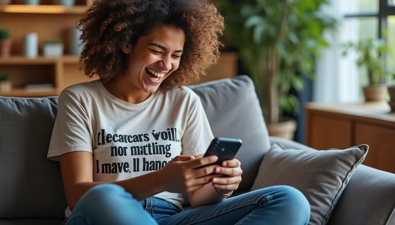 découvrez des sms drôles pour elle, l'art de faire rire avec légèreté et douceur, pour égayer ses journées sans en faire trop.