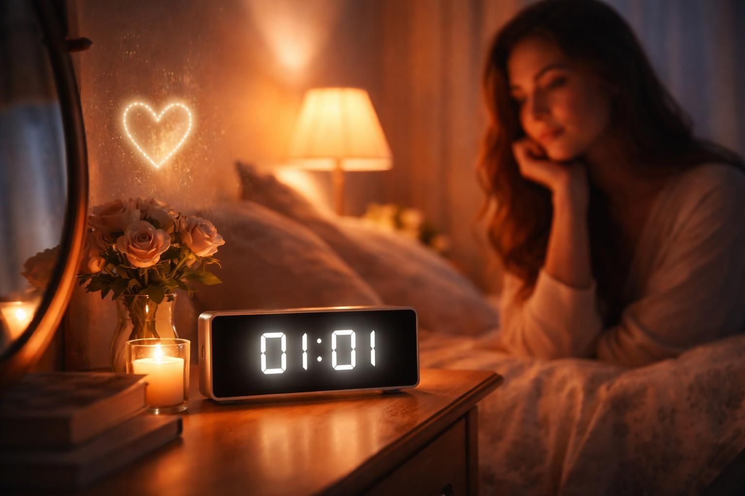 découvrez la signification de l'heure miroir 01h01 en amour et comment elle révèle vos sentiments profonds et vos émotions cachées.